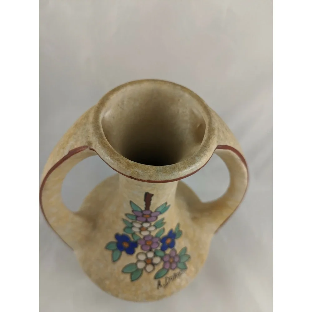 A‎ DuBois Flower Vase Pottery 8.25 Inch